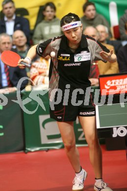 Tischtennis. Damen EM Qualifikationsspiel ?sterreich gegen Slowenien. LI Qiangbing (?sterreich). Bleiburg, am 11.1.2007.
Foto: Powerpixx/Kuess
---
pressefotos, pressefotografie, kuess, qs, qspictures, sport, bild, bilder, bilddatenbank