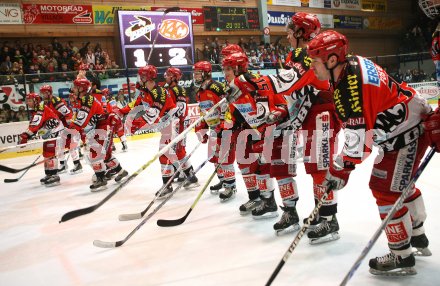 Eishockey Bundesliga. VSV gegen KAC. Jubel KAC. Villach, am 11.3.2007.
Foto: Kuess
---
pressefotos, pressefotografie, kuess, qs, qspictures, sport, bild, bilder, bilddatenbank