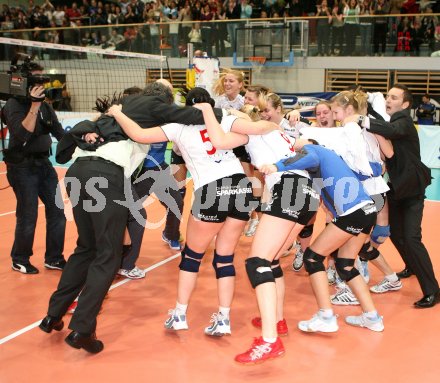 Volleyball Cup Final Four. ATSC Wildcats gegen SG SVS Sokol Post X-volley. Jubel Wildcats. Klagenfurt, am 26.2.2007.
Foto: Kuess
---
pressefotos, pressefotografie, kuess, qs, qspictures, sport, bild, bilder, bilddatenbank