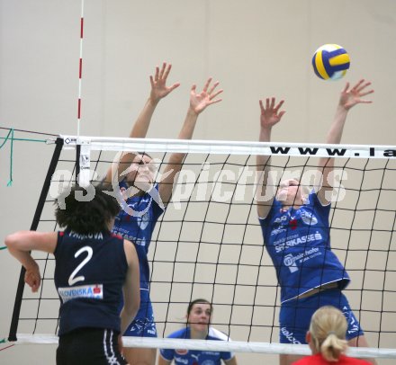 Volleyball MEVZA. ATSC Wildcats gegen Slavia Bratislava. Marina Novosel, Sigrid Sumper (Wildcats). Klagenfurt, am 4.11.2006.
Foto: Kuess
---
pressefotos, pressefotografie, kuess, qs, qspictures, sport, bild, bilder, bilddatenbank