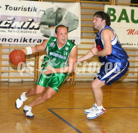 Basketball K?rntner Liga. KOS gegen Feldkirchen. Markus Aschinger (KOS), Admir Fazlic (Feldkirchen). Klagenfurt, am 8.2.2007.
Foto: Kuess
---
pressefotos, pressefotografie, kuess, qs, qspictures, sport, bild, bilder, bilddatenbank