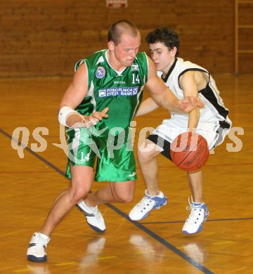 Basketball. Kos gegen W?rthersee Piraten. Aschinger Markus (KOS), Della Schiava Alexander (W?P). Klagenfurt, 1.2.2007
Foto: Kuess
---
pressefotos, pressefotografie, kuess, qs, qspictures, sport, bild, bilder, bilddatenbank