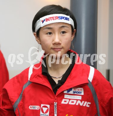 Tischtennis. Damen EM Qualifikationsspiel ?sterreich gegen Slowenien. Susi Liu Jia (?sterreich). Bleiburg, am 11.1.2007.
Foto: Powerpixx/Kuess    

---
pressefotos, pressefotografie, kuess, qs, qspictures, sport, bild, bilder, bilddatenbank