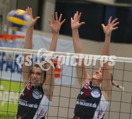 Volleyball Bundesliga Semifinale. Wildcats. Luise Seidl und Sigrid Sumper beim Block.
---
pressefotos, pressefotografie, kuess, qs, qspictures, sport, bild, bilder, bilddatenbank