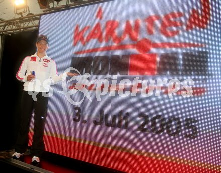 Ironman 2005 Klagenfurt. Triathlon. Kate Allen, Goldmedaillengewinerin bei der Olympiade 2004. Klagenfurt, am 1.7.2005.
---
pressefotos, pressefotografie, kuess, qs, qspictures, sport, bild, bilder, bilddatenbank