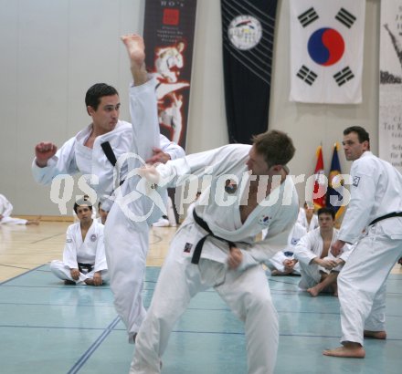 Tae Kwon Do. Jahresabschlusstraining unter der Leitung von Grossmeister Son Jong Ho. Klagenfurt, am 30.12.2006.
Foto: qspictures/Kuess
---
pressefotos, pressefotografie, kuess, qs, qspictures, sport, bild, bilder, bilddatenbank