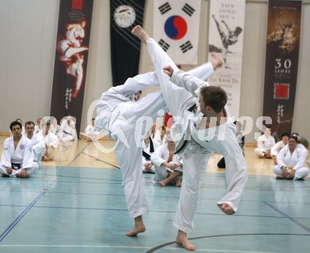 Tae Kwon Do. Jahresabschlusstraining unter der Leitung von Grossmeister Son Jong Ho. Klagenfurt, am 30.12.2006.
Foto: qspictures/Kuess
---
pressefotos, pressefotografie, kuess, qs, qspictures, sport, bild, bilder, bilddatenbank