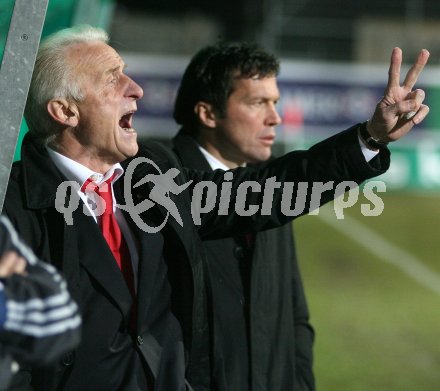 Fussball ?FB Cup. FC K?rnten gegen Red Bull Salzburg. Gioanni Trapattoni, Lothar Matth?us (Salzburg). Klagenfurt, am 13.3.2007.
Foto: Kuess 
---
pressefotos, pressefotografie, kuess, qs, qspictures, sport, bild, bilder, bilddatenbank