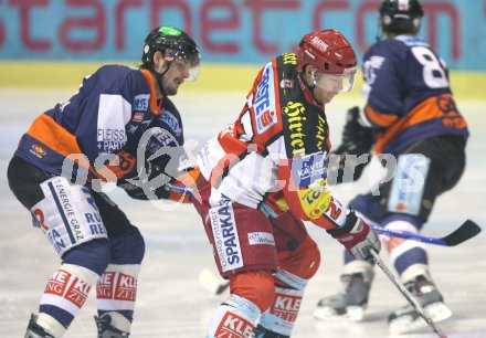 Eishockey Bundesliga. KAC gegen Graz 99ers. Jeremy Rebek (KAC), Georg Privoznik (Graz). Klagenfurt, am 14.1.2007.
Foto: Kuess
---
pressefotos, pressefotografie, kuess, qs, qspictures, sport, bild, bilder, bilddatenbank