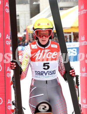 Tarvis. Ski  Weltcup Damen. Abfahrtstraining. Nicole Hosp (?). Tarvis am 1.3.2007
Foto: Kuess
---
pressefotos, pressefotografie, kuess, qs, qspictures, sport, bild, bilder, bilddatenbank