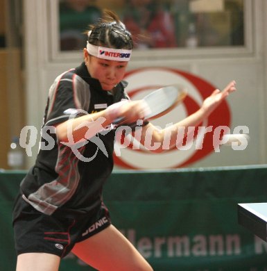 Tischtennis. Damen EM Qualifikationsspiel ?sterreich gegen Slowenien. LI Qiangbing (?sterreich). Bleiburg, am 11.1.2007.
Foto: Powerpixx/Kuess
---
pressefotos, pressefotografie, kuess, qs, qspictures, sport, bild, bilder, bilddatenbank