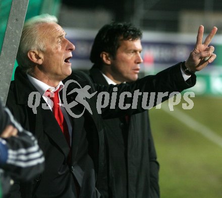 Fussball ?FB Cup. FC K?rnten gegen Red Bull Salzburg. Gioanni Trapattoni, Lothar Matth?us (Salzburg). Klagenfurt, am 13.3.2007.
Foto: Kuess 
---
pressefotos, pressefotografie, kuess, qs, qspictures, sport, bild, bilder, bilddatenbank