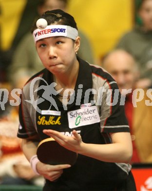 Tischtennis. Damen EM Qualifikationsspiel ?sterreich gegen Slowenien. LI Qiangbing 
Bleiburg, am 11.1.2007.
Foto: Powerpixx/Kuess
---
pressefotos, pressefotografie, kuess, qs, qspictures, sport, bild, bilder, bilddatenbank