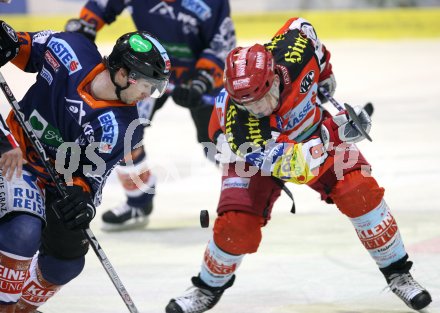 Eishockey Bundesliga. KAC gegen Graz 99ers. Chad Hinz (KAC), Harry Lange (Graz). Klagenfurt, am 14.1.2007.
Foto: Kuess
---
pressefotos, pressefotografie, kuess, qs, qspictures, sport, bild, bilder, bilddatenbank