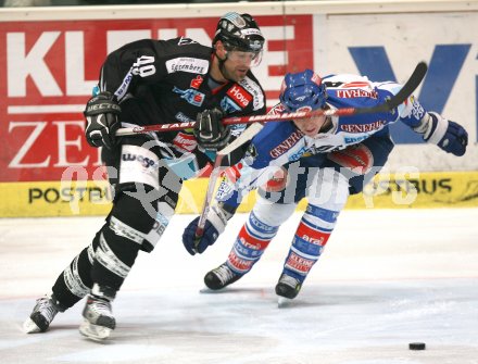 Eishockey Bundesliga. VSV gegen EHC Liwest Linz. Mike Stewart (VSV),Martin Hohenberger (Linz). Villach, am 12.1.2007.
Foto: Kuess
---
pressefotos, pressefotografie, kuess, qs, qspictures, sport, bild, bilder, bilddatenbank
