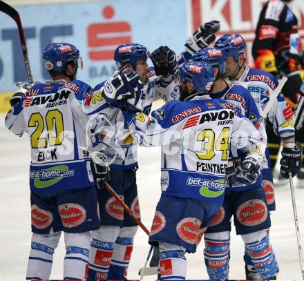 Eishockey Bundesliga. VSV gegen Vienna Capitals. Torjubel VSV. Villach, am 9.3.2007.
Foto: Kuess
---
pressefotos, pressefotografie, kuess, qs, qspictures, sport, bild, bilder, bilddatenbank