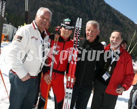 Nordische Kombination. Juniorenweltmeisterschaft. ?SV Vizepr?sident Leikam,Tomaz Druml, Landessportdirektor Reinhard Tellian, Ivan Lukan. Tarvis, am 14.3.2007. 
Foto: Kuess
---
pressefotos, pressefotografie, kuess, qs, qspictures, sport, bild, bilder, bilddatenbank