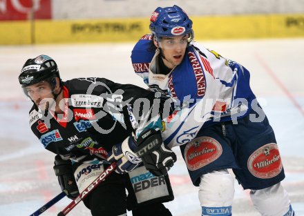 Eishockey Bundesliga. VSV gegen EHC Liwest Linz. Martin Oraze (VSV), Mark Sz?cs (Linz). Villach, am 15.3.2007.
Foto: Kuess
---
pressefotos, pressefotografie, kuess, qs, qspictures, sport, bild, bilder, bilddatenbank