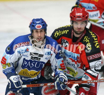 Eishockey Bundesliga. VSV gegen KAC. Jonathan Aitken (KAC), Dany Bousquet (VSV). Villach, am 11.3.2007.
Foto: Kuess
---
pressefotos, pressefotografie, kuess, qs, qspictures, sport, bild, bilder, bilddatenbank