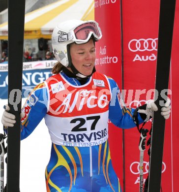 Tarvis. Ski  Weltcup Damen. Abfahrtstraining. Nike Bent (SWE). Tarvis am 1.3.2007
Foto: Kuess
---
pressefotos, pressefotografie, kuess, qs, qspictures, sport, bild, bilder, bilddatenbank