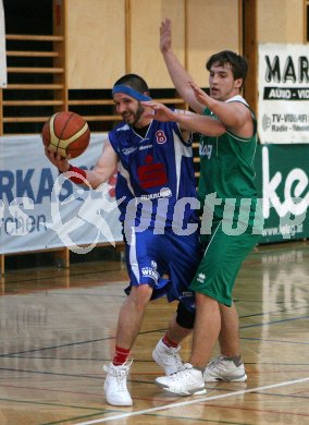 Basketball K?rntner Liga. Feldkirchen gegen W?rthersee Piraten.  Niki Lackner (Feldkirchen)  M. M?nzer (Piraten). Feldkirchen, am 16.5.2007.
Foto: Kuess
---
pressefotos, pressefotografie, kuess, qs, qspictures, sport, bild, bilder, bilddatenbank