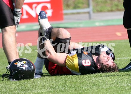 American Football. Carinthian Black Lions gegen Vienna Vikings. Mace Ryan (Black Lions). Villach, am 14.4.2007.
Foto: Kuess
---
pressefotos, pressefotografie, kuess, qs, qspictures, sport, bild, bilder, bilddatenbank