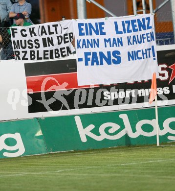 Fussball Red Zac. FC Kaernten gegen Austria Amateure. Fans kann man nicht kaufen. Klagenfurt, am 18.5.2007.
Foto: Kuess
---
pressefotos, pressefotografie, kuess, qs, qspictures, sport, bild, bilder, bilddatenbank