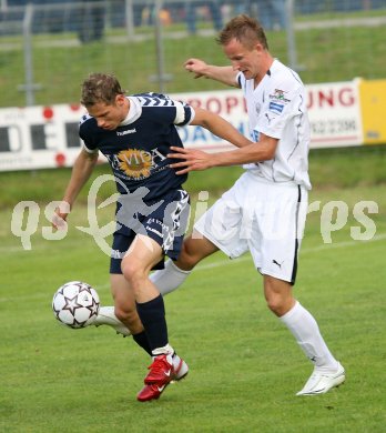 Fussball Regionalliga. Spittal gegen Feldkirchen. Danijel Jumic (Spittal), G?nther Stoxreiter (Feldkirchen). Spittal, am 5.6.2007.
Foto: Kuess
---
pressefotos, pressefotografie, kuess, qs, qspictures, sport, bild, bilder, bilddatenbank