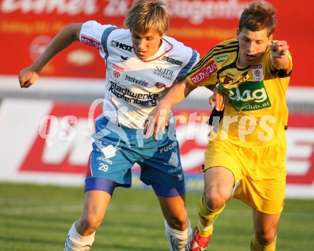 Fussball. Red Zac Liga. FC K?rnten gegen Kapfenberg. Guido Burgstaller (FCK), Dominique Taboga (Kapfenberg). Klagenfurt, am 27.4.2007.
Foto: Kuess 
---
pressefotos, pressefotografie, kuess, qs, qspictures, sport, bild, bilder, bilddatenbank