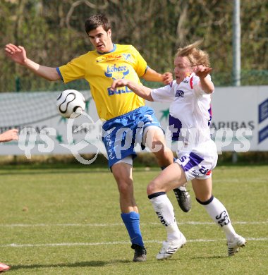 Fussball Regionalliga. SAK gegen SV Allerheiligen. Alexander Lessnigg (SAK), Andreas Huter (Allerheiligen). Klagenfurt, am 7.4.2007.
Foto: Kuess
---
pressefotos, pressefotografie, kuess, qs, qspictures, sport, bild, bilder, bilddatenbank