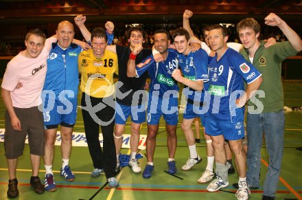 Handball Bundesliga. SC Ferlach gegen Korneuburg. Jubel (Ferlach). Ferlach, am 5.5.2007.
Foto: Kuess
---
pressefotos, pressefotografie, kuess, qs, qspictures, sport, bild, bilder, bilddatenbank