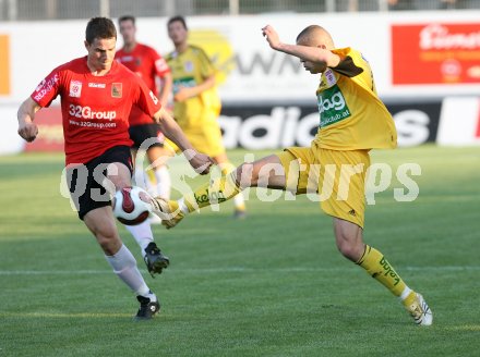 Fussball Red Zac Liga. FC K?rnten gegen Admira.  Stanko Bubalo (FCK), Andreas Gradinger (Admira). Klagenfurt, am 11.5.2007.
Foto: Kuess
---
pressefotos, pressefotografie, kuess, qs, qspictures, sport, bild, bilder, bilddatenbank