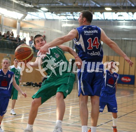 Basketball K?rntner Liga. Feldkirchen gegen W?rthersee Piraten.  Primoz Samar (Feldkirchen)  Erschen (Piraten). Feldkirchen, am 16.5.2007.
Foto: Kuess
---
pressefotos, pressefotografie, kuess, qs, qspictures, sport, bild, bilder, bilddatenbank