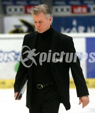 Eishockey Bundesliga. VSV gegen Red Bull Salzburg. Trainer Greg Holst (VSV) . Villach, am 3.4.2007.
Foto: Kuess
---
pressefotos, pressefotografie, kuess, qs, qspictures, sport, bild, bilder, bilddatenbank