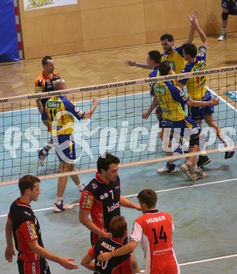 Volleyball Bundesliga. Aich/Dob gegen HYPO VBK. Jubel Aich/Dob. Bleiburg, 22.3.2007.
Foto: Kuess
---
pressefotos, pressefotografie, kuess, qs, qspictures, sport, bild, bilder, bilddatenbank