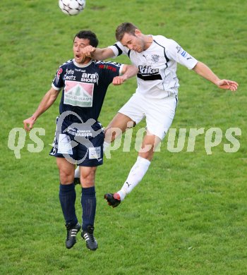 Fussball Regionalliga. Spittal gegen Feldkirchen. Claus Neidhardt (Spittal), Auron Miloti (Feldkirchen). Spittal, am 5.6.2007.
Foto: Kuess
---
pressefotos, pressefotografie, kuess, qs, qspictures, sport, bild, bilder, bilddatenbank