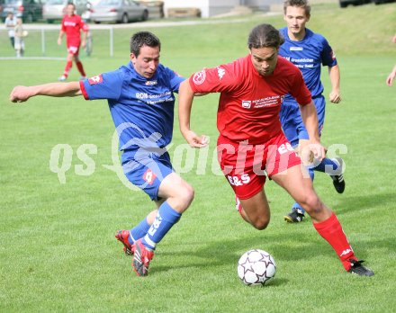 Fussball Unterliga Ost. K?ttmannsdorf gegen DSG Sele/Zell. Stefan Znidar (K?ttmannsdorf), Ivan Kelih (Zell). K?ttmannsdorf, am 28.5.2007.
Foto: Kuess
---
pressefotos, pressefotografie, kuess, qs, qspictures, sport, bild, bilder, bilddatenbank