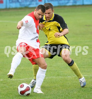 Fussball Unterliga Ost. KAC gegen Sittersdorf. Zsolt Vari (KAC), Edis Mesanovic (Sittersdorf). Klagenfurt, am 12.5.2007.
Foto: Kuess
---
pressefotos, pressefotografie, kuess, qs, qspictures, sport, bild, bilder, bilddatenbank