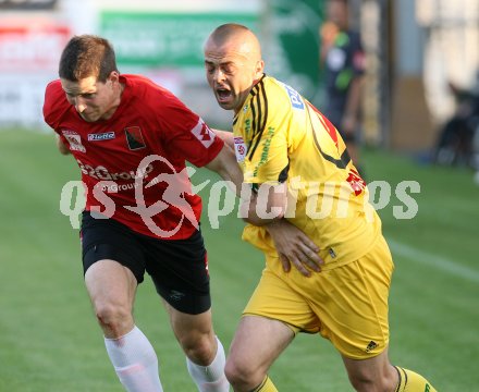 Fussball Red Zac Liga. FC K?rnten gegen Admira.  Stanko Bubalo (FCK), Andreas Gradinger (Admira). Klagenfurt, am 11.5.2007.
Foto: Kuess
---
pressefotos, pressefotografie, kuess, qs, qspictures, sport, bild, bilder, bilddatenbank