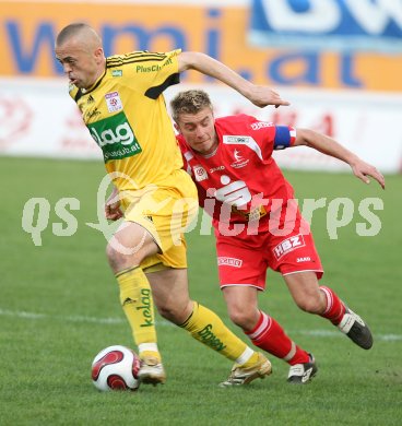 Fussball. Red Zac Liga. FC K?rnten gegen TSV Sparkasse Hartberg. Stanko Bubalo (FCK), Hannes Koch (Hartberg). Klagenfurt, am 13.4.2007.
Foto: Kuess
---
pressefotos, pressefotografie, kuess, qs, qspictures, sport, bild, bilder, bilddatenbank