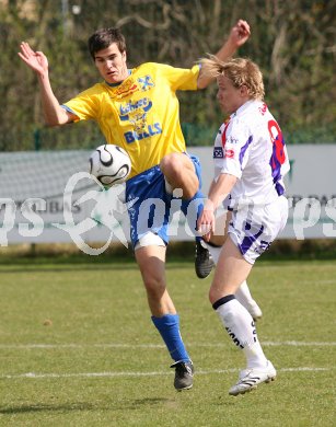 Fussball Regionalliga. SAK gegen SV Allerheiligen. Alexander Lessnigg (SAK), Andreas Huter (Allerheiligen). Klagenfurt, am 7.4.2007.
Foto: Kuess
---
pressefotos, pressefotografie, kuess, qs, qspictures, sport, bild, bilder, bilddatenbank