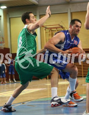 Basketball K?rntner Liga. W?rthersee Piraten gegen Feldkirchen. Duller (Piraten), Kosir (Feldkirchen). Klagenfurt, am 12.5.2007.
Foto: Kuess 
---
pressefotos, pressefotografie, kuess, qs, qspictures, sport, bild, bilder, bilddatenbank