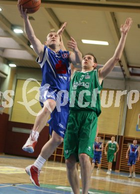 Basketball K?rntner Liga. W?rthersee Piraten gegen Feldkirchen.  Kunovjanek (Piraten), Voljevina (Feldkirchen). Klagenfurt, am 12.5.2007.
Foto: Kuess 
---
pressefotos, pressefotografie, kuess, qs, qspictures, sport, bild, bilder, bilddatenbank