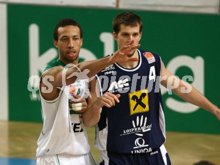 Basketball Bundesliga. W?rthersee Piraten gegen Panthers F?rstenfeld. Kris Clarkson (Piraten), Christian Kollik (F?rstenfeld). Klagenfurt, am 22.4.2007.
Foto: Kuess
---
pressefotos, pressefotografie, kuess, qs, qspictures, sport, bild, bilder, bilddatenbank