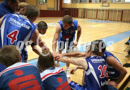 Basketball K?rntner Liga. W?rthersee Piraten gegen Feldkirchen. Timeout Feldkirchen. Klagenfurt, am 12.5.2007.
Foto: Kuess 
---
pressefotos, pressefotografie, kuess, qs, qspictures, sport, bild, bilder, bilddatenbank