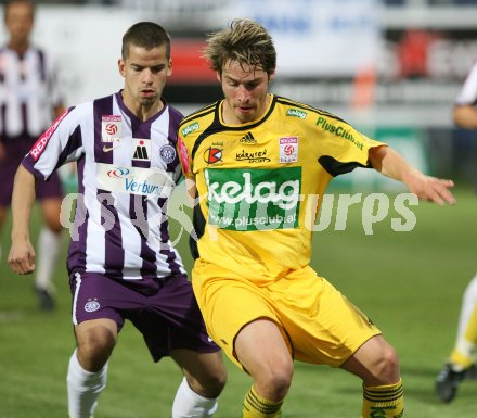 Fussball Red Zac. FC Kaernten gegen Austria Amateure. Marc Sand (FCK), Tomas Simkovic (Austria). Klagenfurt, am 18.5.2007.
Foto: Kuess
---
pressefotos, pressefotografie, kuess, qs, qspictures, sport, bild, bilder, bilddatenbank