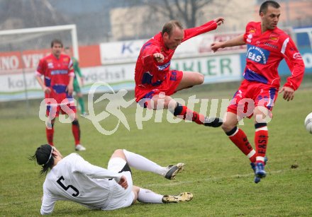 Fussball Regionalliga. Spittal gegen SAK. Daniel Trupp (Spittal), Simon Sadjak (SAK). Spittal, am, 31.3.2007.
Foto: Kuess
---
pressefotos, pressefotografie, kuess, qs, qspictures, sport, bild, bilder, bilddatenbank