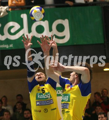 Volleyball Bundesliga. Aich/Dob gegen HYPO VBK.  Pavel Reznicek, Milan Bencz (AICH) ,  Bleiburg, 22.3.2007.
Foto: Kuess
---
pressefotos, pressefotografie, kuess, qs, qspictures, sport, bild, bilder, bilddatenbank