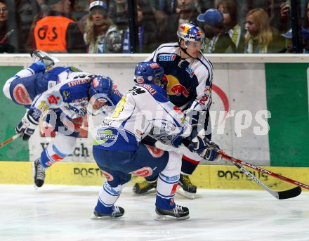 Eishockey Bundesliga. VSV gegen Red Bull Salzburg. Dany Bousquet, Devin Edgerton (VSV), Juha Lind (Salzburg) . Villach, am 3.4.2007.
Foto: Kuess
---
pressefotos, pressefotografie, kuess, qs, qspictures, sport, bild, bilder, bilddatenbank