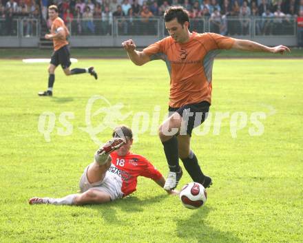 Fussball Unterliga Ost. KAC gegen DSG Sele/Zell. Laslo Rozgonji (KAC), Marko Jovovic (Zell). Klagenfurt, am 10.6.2007.
Foto: Kuess
---
pressefotos, pressefotografie, kuess, qs, qspictures, sport, bild, bilder, bilddatenbank